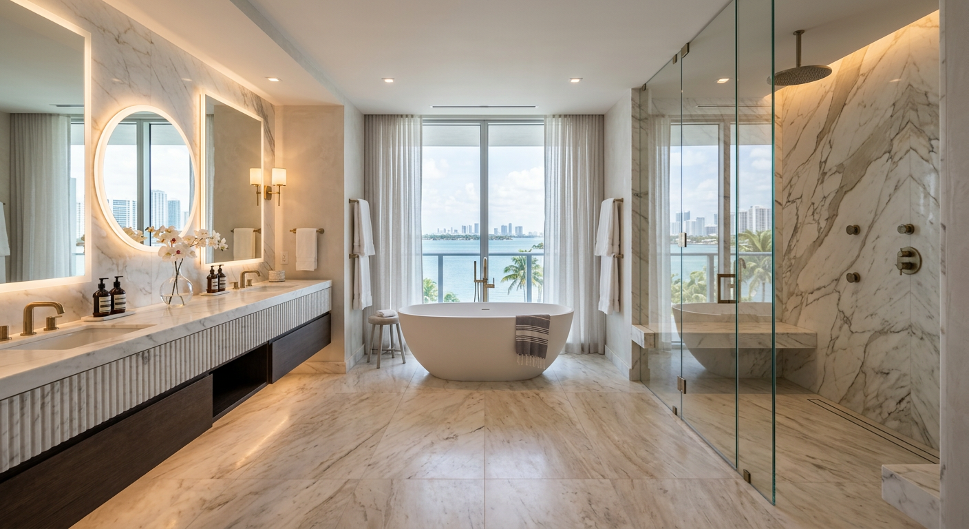 Master bathroom renovation in Pinecrest